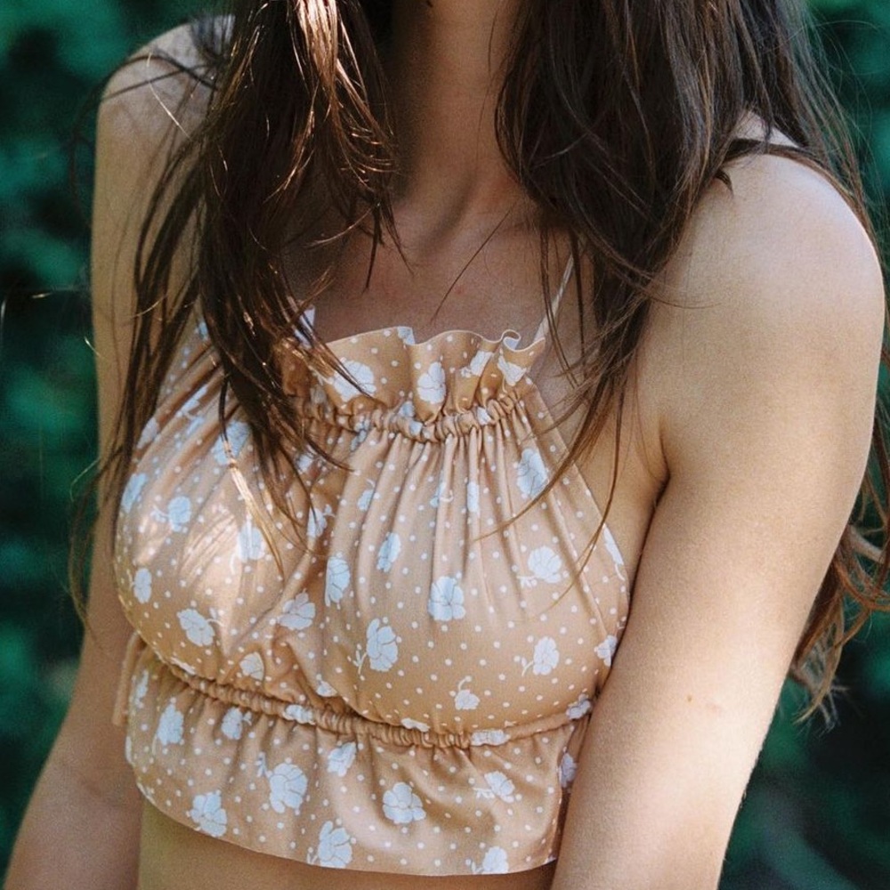 NWT Kasakai Indie Bikini Top in Sweet Bloom